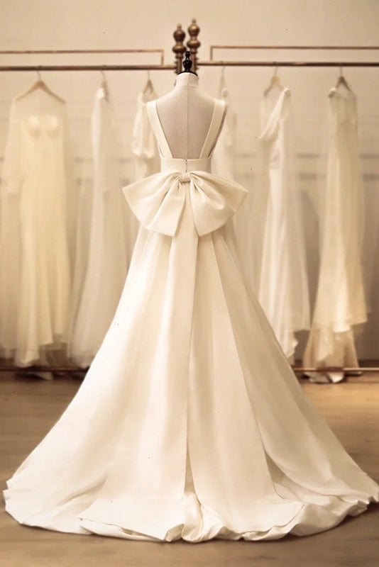 Ivory Simple High Low Wedding Dress Ivory Simple High Low Wedding Dress