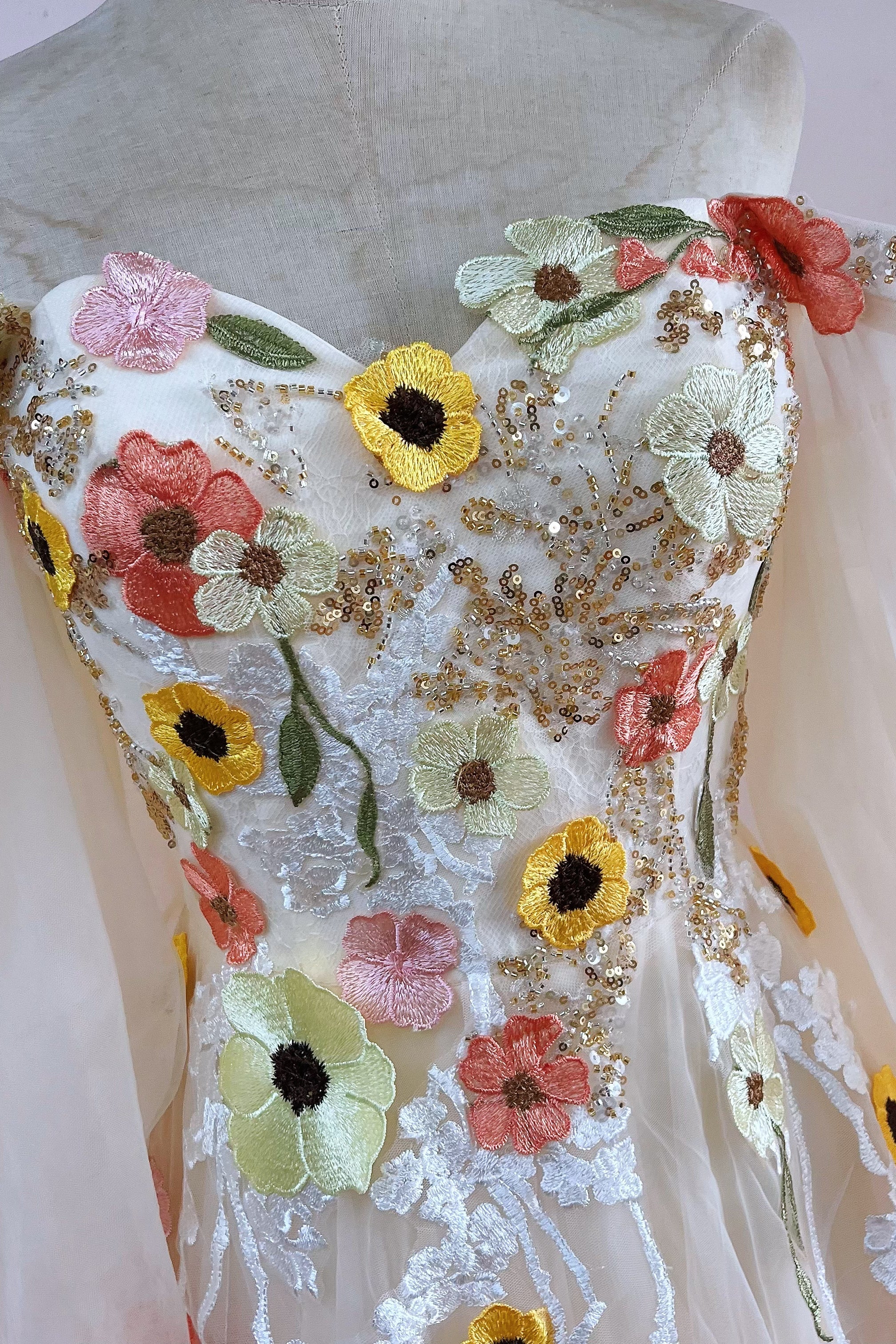 Bohemian Long Prom Dress Floral Sequins Full Sleeves – TANYA BRIDAL Bohemian Long Prom Dress Floral Sequins Full Sleeves – TANYA BRIDAL