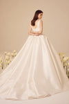 Mikado Satin Wedding Dresses A Line DW899