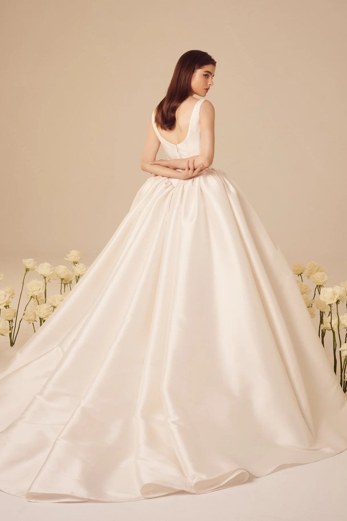 Mikado Satin Wedding Dresses A Line DW899 TANYA BRIDAL Mikado Satin Wedding Dresses A Line DW899 TANYA BRIDAL