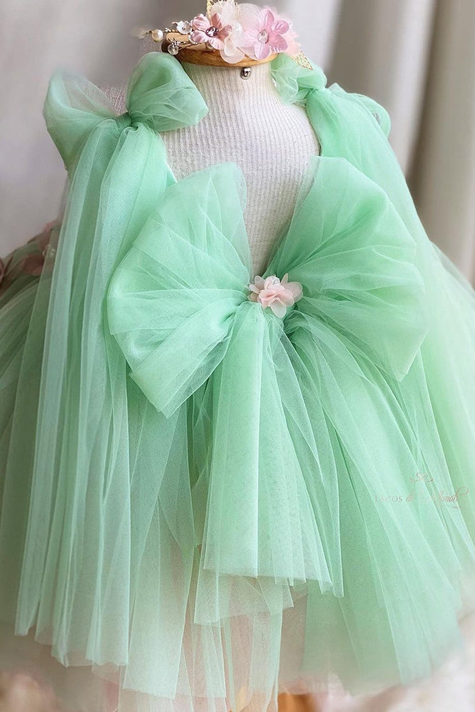 Light Green Lolita Pretty Girl Dress With Flower TANYA BRIDAL Light Green Lolita Pretty Girl Dress With Flower TANYA BRIDAL