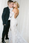 #DZ9365 Mermaid Beach Wedding Dresses with Long Sleeve