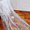 Colorful Lace Emboridery Wedding Veils With Comb Long Fairy Headpiece Chic