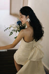 Taffeta Short Mini Pleats Wedding Dress