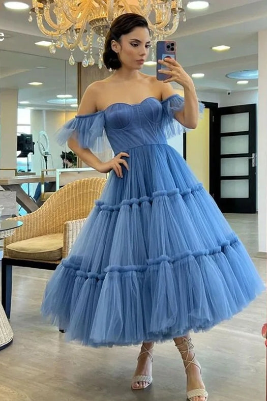 Sweetheart Short Sleeves Modest Women Prom Gowns TANYA BRIDAL Sweetheart Short Sleeves Modest Women Prom Gowns TANYA BRIDAL