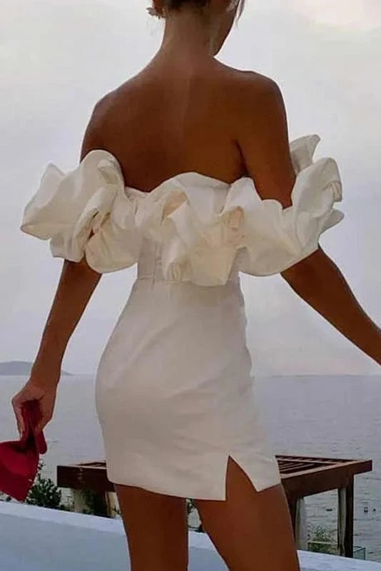 Elegant Ladies Wrap Cocktail Party Dresses Sexy Strapless