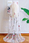 Colorful Lace Emboridery Wedding Veils With Comb Long Fairy Headpiece Chic