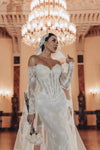 #DZ9362 Luxury Off The Shoulder Lace Mermaid Wedding Dress