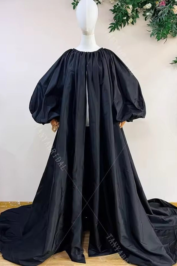 Fashion Taffeta Evening Cape Bolero Lady Prom Coat