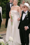 #DZ9335 Drop Waist Wedding Gowns Ivory With Scarf