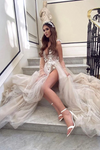 Bohemian Wedding Dress Ivory A Line Beach Wedding Dress TBW59