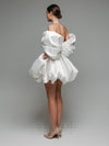 Simple Satin White Homecoming Dress Ball Gown