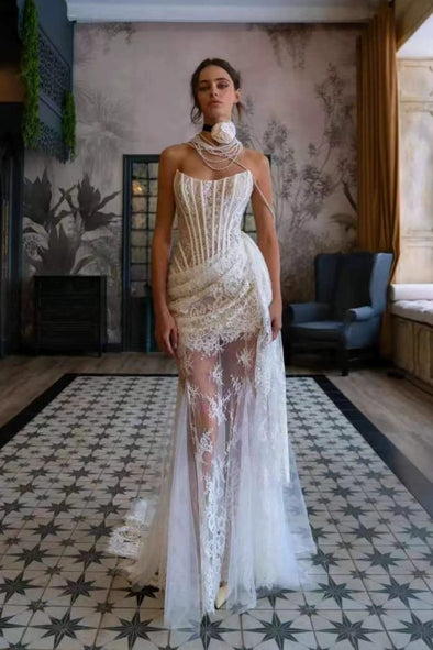 #LY9208 Bohemian Croset Wedding Dress