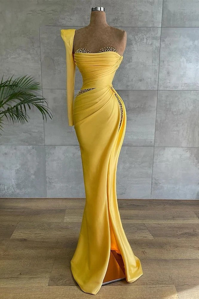 Arabic Mermaid Sexy Formal Dress One Shoulder TANYA BRIDAL Arabic Mermaid Sexy Formal Dress One Shoulder TANYA BRIDAL
