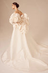 Romantic Mermaid Wedding Dress With Detachable Rose Flower Cape