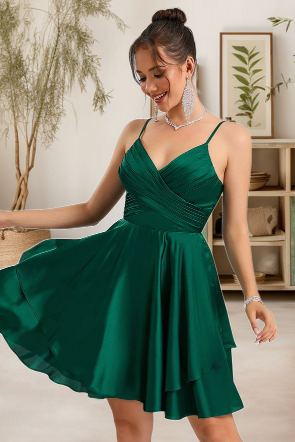 Green Short Mini Homecoming Dress Sweetheart Party Gown 24371430