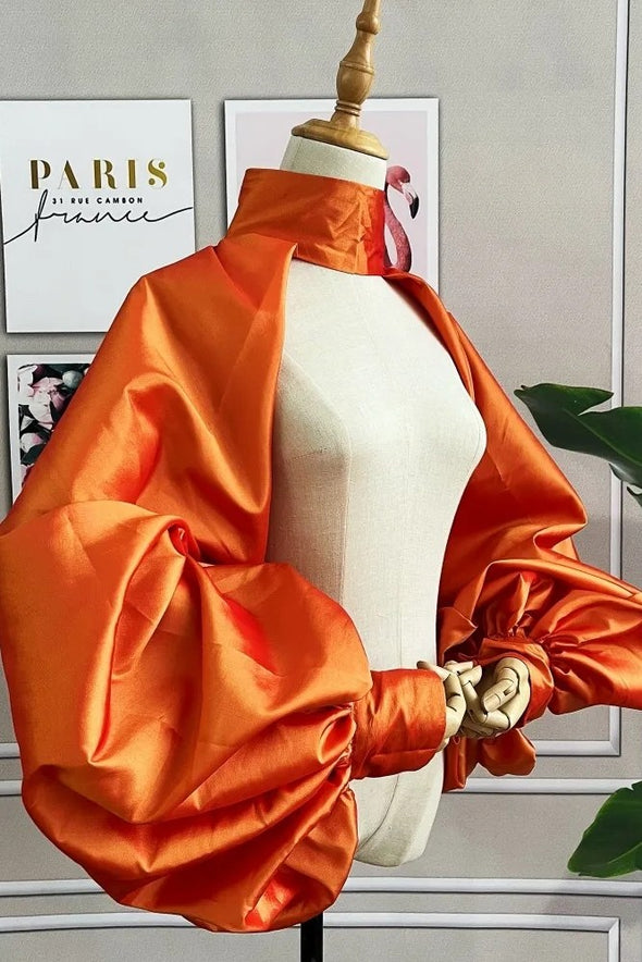 Orange Gold Fashion Jacket Puffy Sleeves DG018-gold