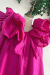 Hot Pink Fuchsia Long Taffeta Evening Cape Outfit