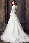 Modest Muslim Bridal Dress Full Sleeves With Pockets