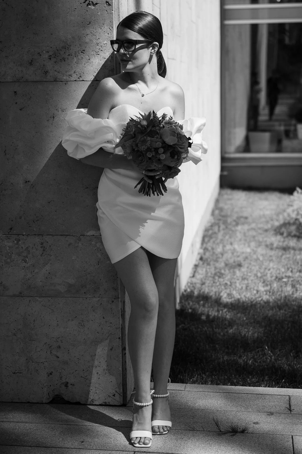 short black and white wedding dresses vintage black wedding dresses Black Wedding Dresses Vintage Polka Dot Print Bridal Dress-Bridelily-parroquiadesanalbertomagno.com