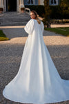 Splendid Wedding Jacket, Long Wrap With Puffed Sleeves ZJ090