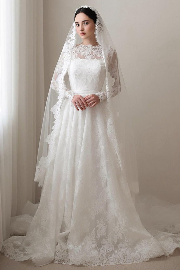 Romantic Lace Wedding Bridal Gown Robe De Mariee Bride Dresses