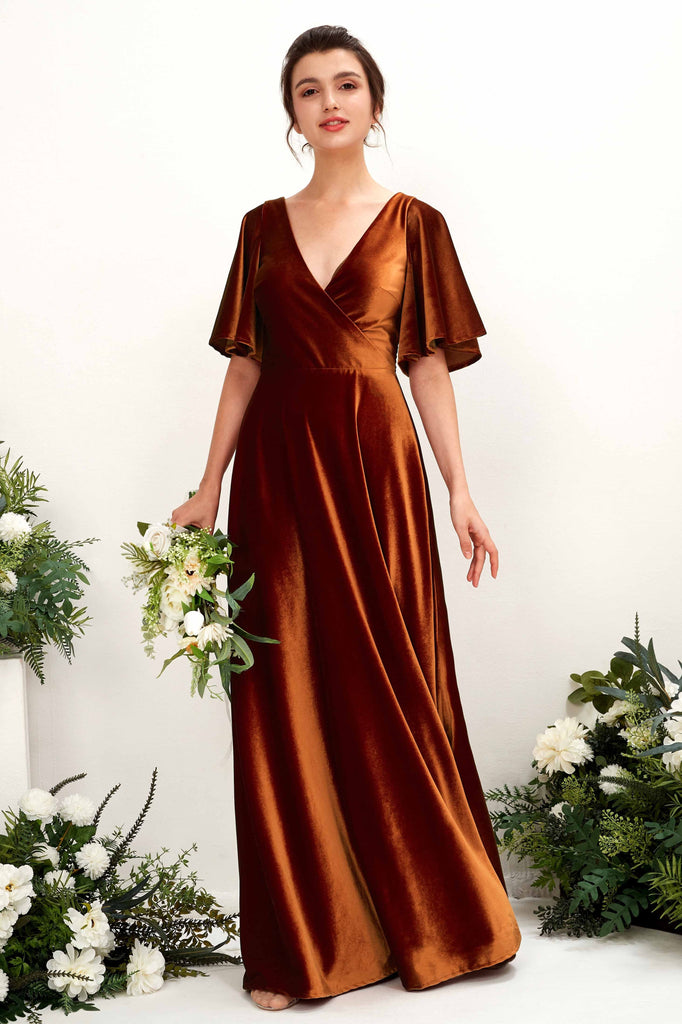 gold velvet bridesmaid dresses Burnished A-Line – TANYA BRIDAL Fabric:Knit Elegant Blue Satin Simple Shoe size:UK 5.5 - 7 / US 7 - 8 Floor length (45)