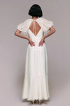 Puff Sleeves Chic V-Neck Simple Bridal Gowns DW775