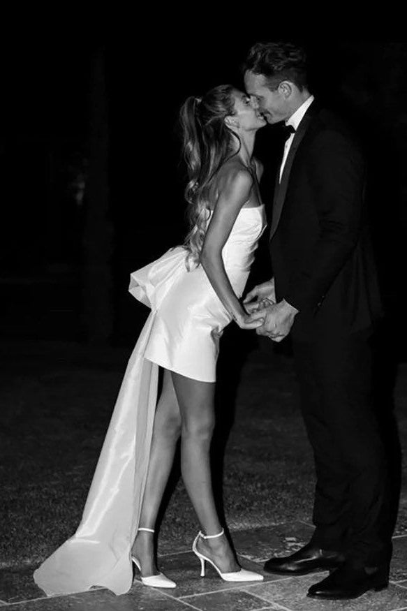 short wedding dresses black and white Jovani Short and Cocktail Dress 45237