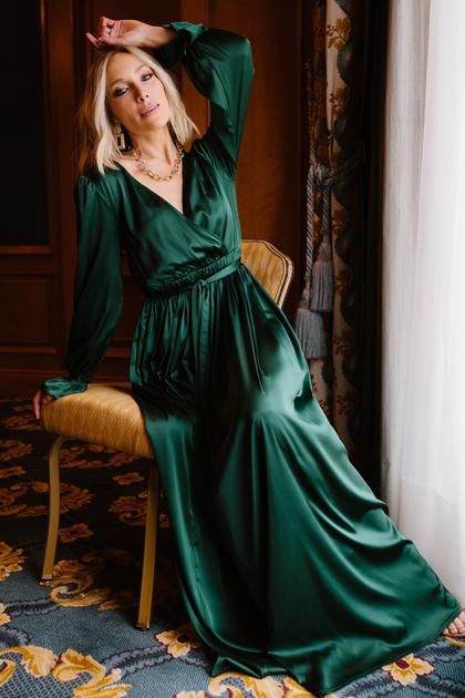 Womens Meghan Velvet Wrap Maxi Dress Bridesmaid Gown Full Sleeves TANYA BRIDAL Womens Meghan Velvet Wrap Maxi Dress Bridesmaid Gown Full Sleeves TANYA BRIDAL