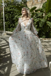 Foral Emboridery Lace Bohemian Backless Wedding Dresses ZW469
