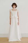 Modest Long Wedding Dress Short Sleeves