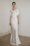 Mermaid Silk Satin Wedding Dresses Hang Neckline DW895