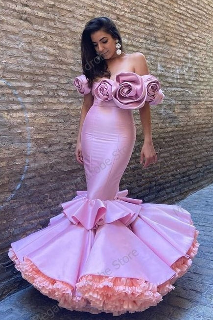 rose pink mermaid prom dress Sherri Hill Rose Mermaid Prom Dress 57761 Ivory / 10