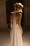 V Neck Halter Beach Wedding Dress With Shawl 242211504