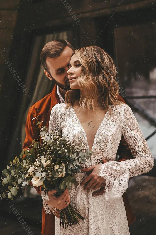 Bohemian Lace Wedding Dresses Vestido De Noivas DW566 TANYA BRIDAL Bohemian Lace Wedding Dresses Vestido De Noivas DW566 TANYA BRIDAL