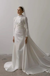 Luxury Beads Long Wedding Dress For Muslim