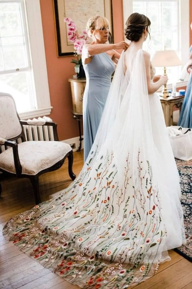 Floral Lace Wedding Bohemian Cape – TANYA BRIDAL