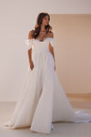 Chic Off-The-Shoulder Wedding Gown With Boned Corset DW896