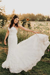 Romantic Lace Wedding Dress Backless Mermaid 242191557
