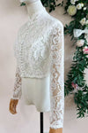 Lace Wedding Jacket High Stand Collar Bridal Bolero DQG1255