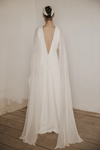 Soft Satin A Line Wedding Dresses Side split With Button DW894