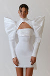 Wedding Bolero With Detachable Bow Back DJ314