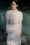 Two Pieces High Neck Crop Top Bridal Gowns