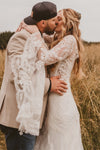 Outdoor Lace Wedding Dress Open Back Mermaid