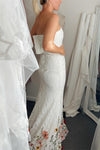 Strapless Mermaid Colorful Wedding Dress with Detachable Bolero