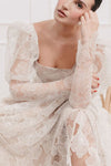 Square Neck Backless Boho Unique Build-Bras Romantic Bridal Gowns