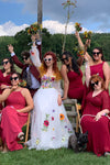 Tulle Sweetheart Boning Lace Up Colorful Wedding Photshoot Dress