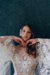 Two Pieces A Line Bohemian Lace Wedding Dress Nude Lining