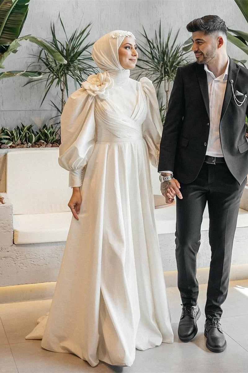 Muslim Arabic Brush Train Bridal Gowns TANYA BRIDAL Muslim Arabic Brush Train Bridal Gowns TANYA BRIDAL